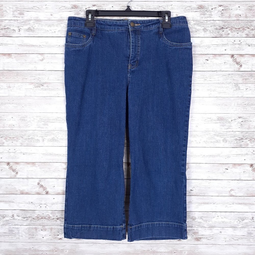 Chadwicks Cropped Jeans Sz 12 Blue 54A